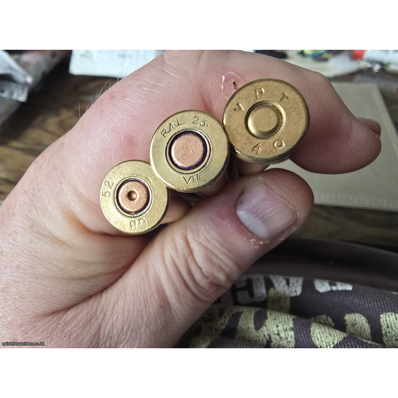 303 various R^L 23 VII (1923), VPT 40 (1940), GB 52 7 (1952), R^L 54 7 (1954), MF 58 7 (1958 Small Arms Ammunition Factory No. 1 Footscray Australia), RG 63 L.10Z (1963), RG 65 L.9Z (1965, .303 MK8Z NNY-81 (1981)