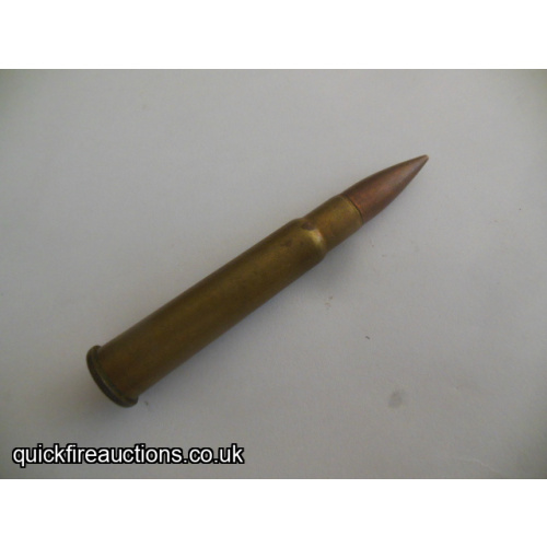 One inert 1939 Kynoch 303 VIIIZ cartridge