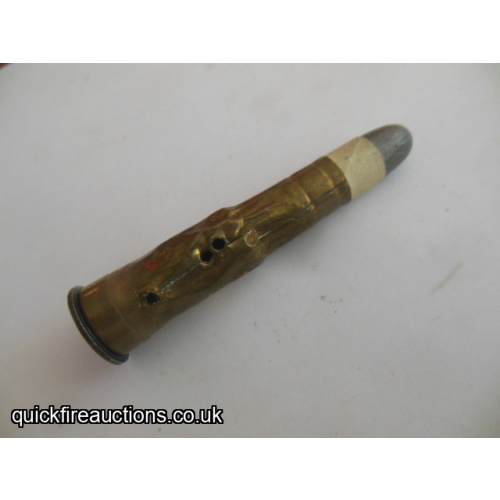 One inert 577/450 Martini Henry rolled brass dummy cartridge