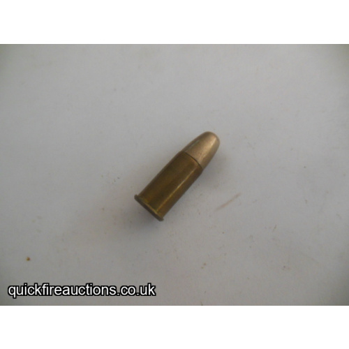 One inert 1943 Royal Laboratory 380 MK II cartridge