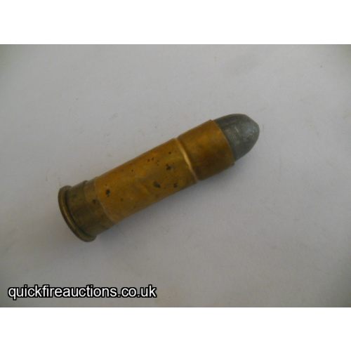One inert 577 Snider rolled brass cartridge