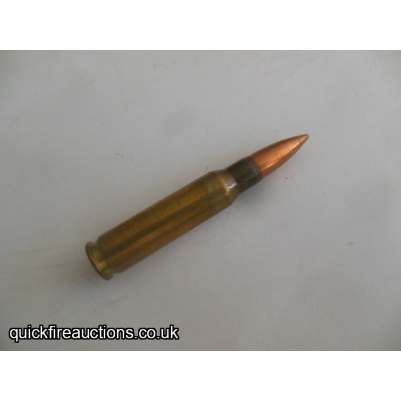 One inert 1990 Norwegian 7.62 cartridge