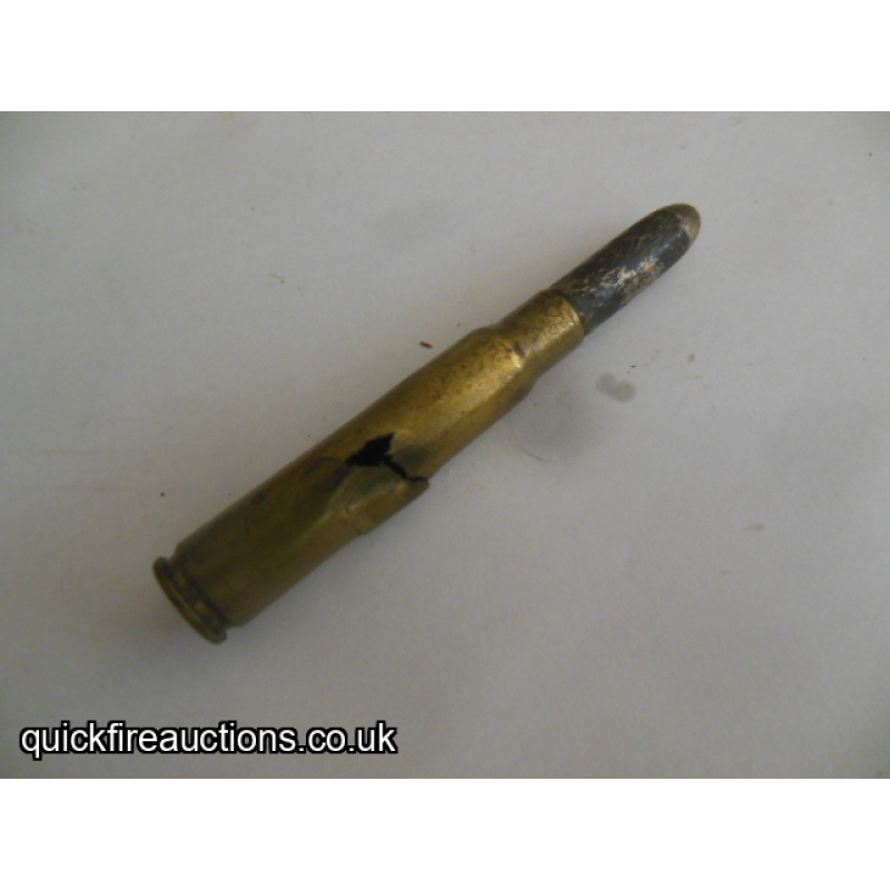 One inert 1902 German 7.92 Mod 88 Mauser battlefield find cartridge