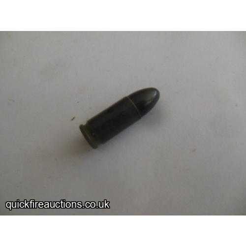 One inert 1942 German 9mm cartridge