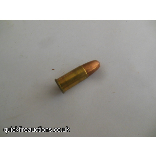 One inert 1943 Canadian 380  cartridge