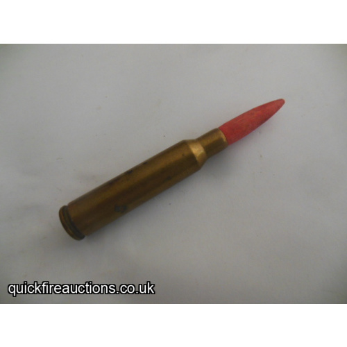 One inert 1944 Swedish 6.5mm x 55 wood blank cartridge