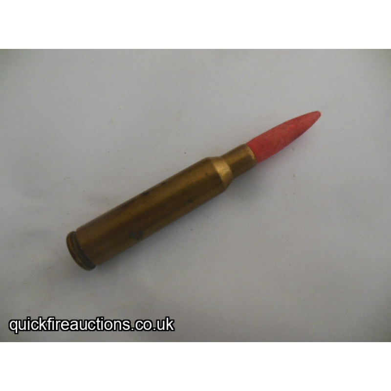 One inert 1944 Swedish 6.5mm x 55 wood blank cartridge