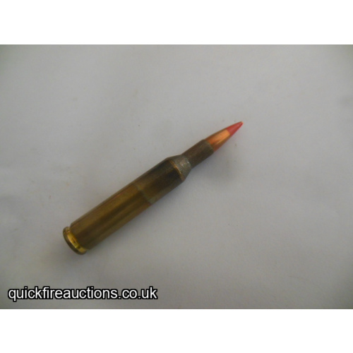One inert 1977 Radway Green 4.85 tracer experimental cartridge