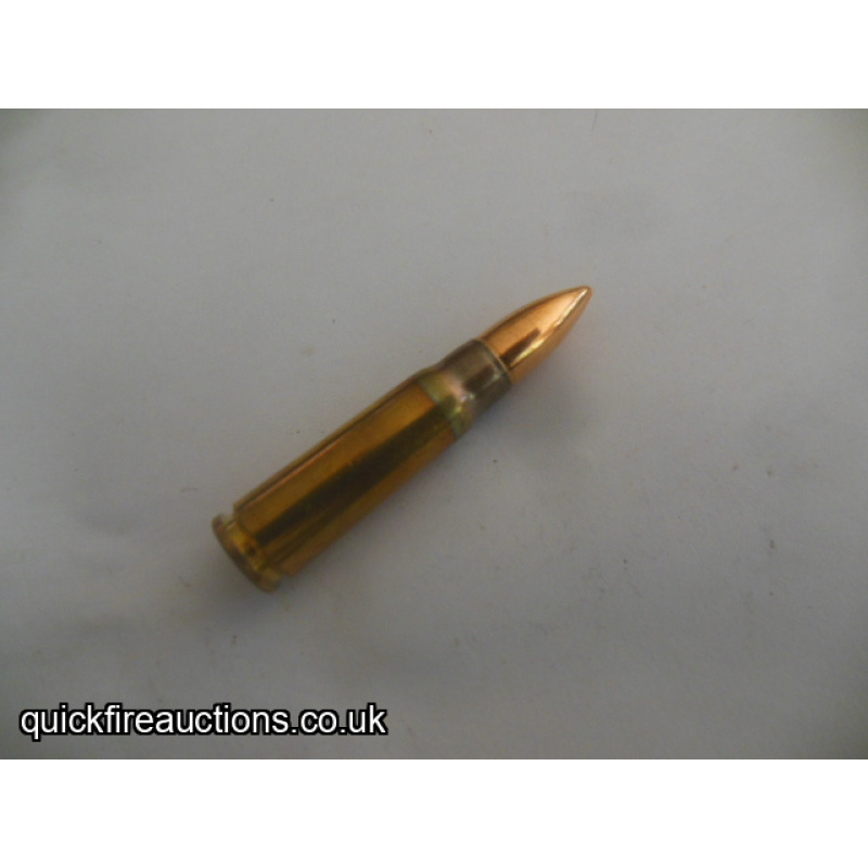 One inert 1977 Finnish 7.62 x 39 cartridge