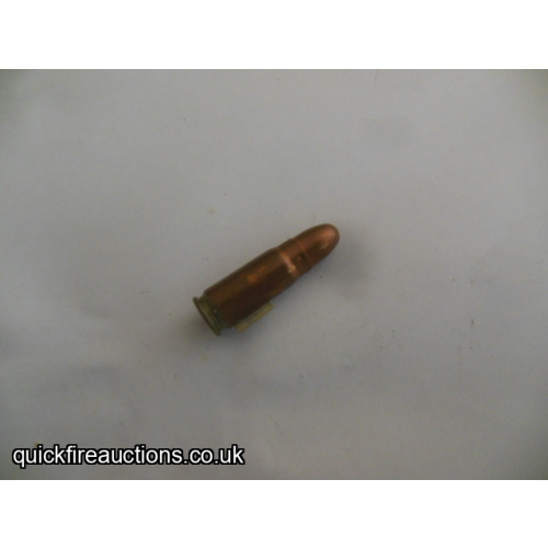 One inert 1970 Chinese 7.62 Tokarev cartridge