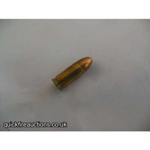One inert South African 9mm cartridge