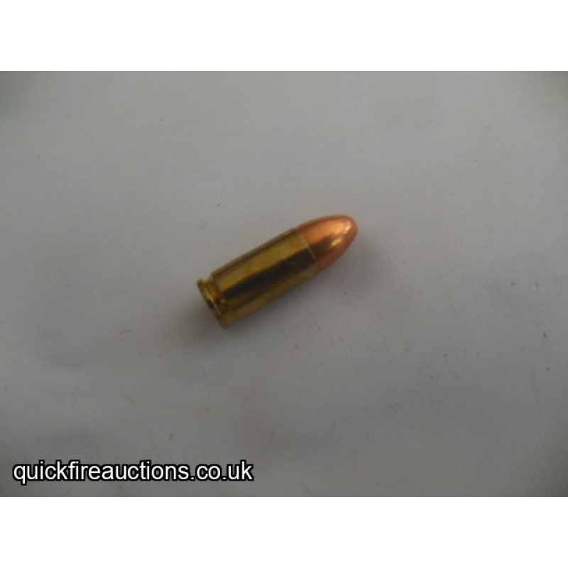 One inert 1992 Western Cartridge 9mm cartridge