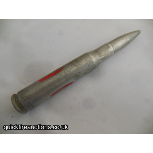 One inert 1962 Kynoch 50 cal mk I drill/dummy cartridge