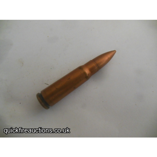 One inert Russian 7.62 x 39 cartridge