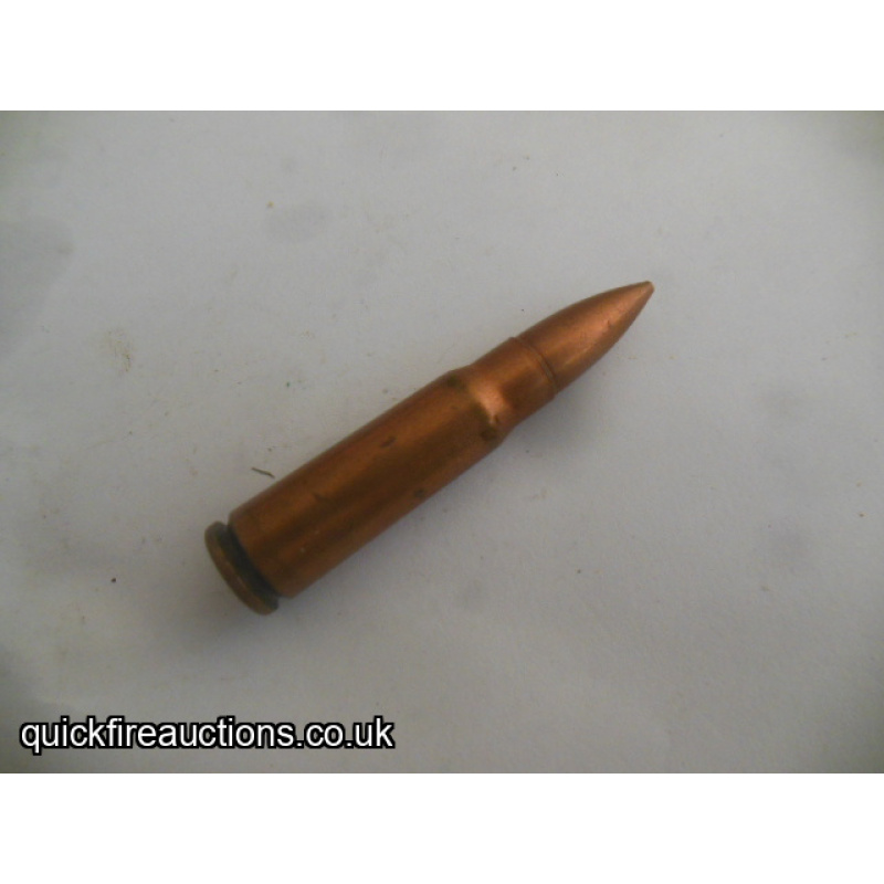 One inert Russian 7.62 x 39 cartridge