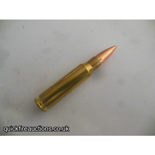 One inert Australian Defence Industries 308 Winchester cartridge