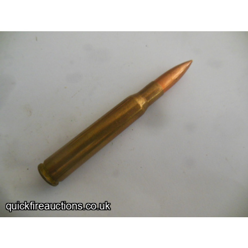 One inert 1953 Frankford Arsenal 30-06 match cartridge