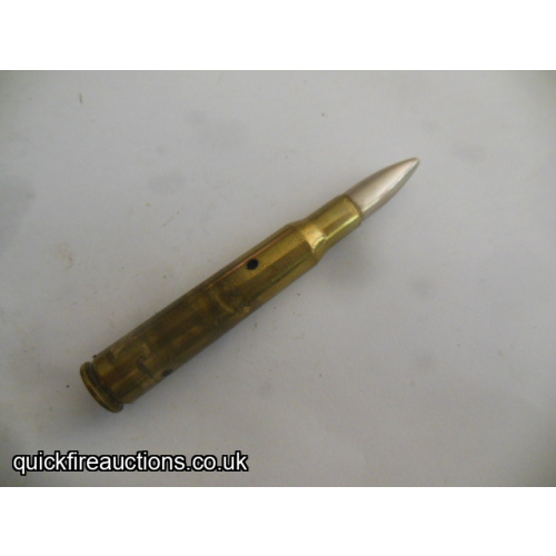 One inert 1940 Frankford Arsenal 30-06 drill/dummy cartridge