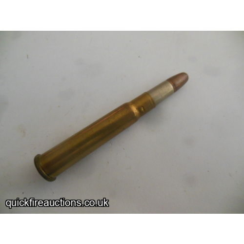 One inert Kynoch 303 Lesley Taylor bullet cartridge