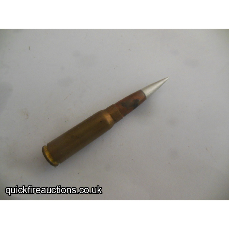 One inert 1954 Experimental Spanish 7.92 x 40 CETME cartridge