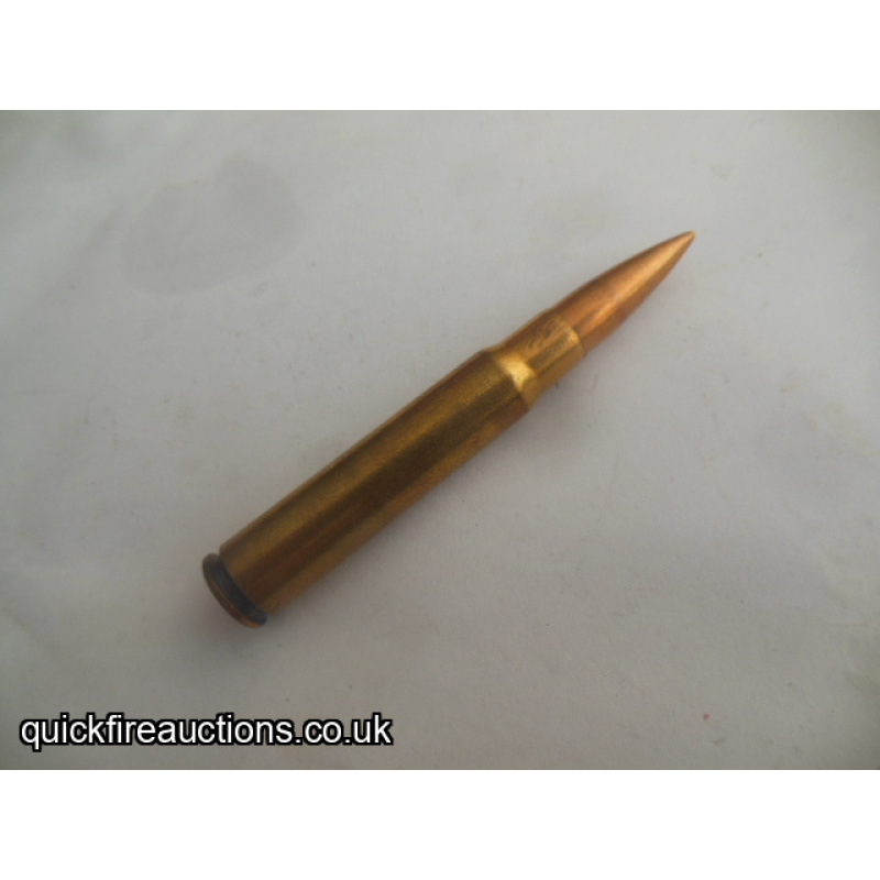 One inert 1942 German 7.92 AP cartridge