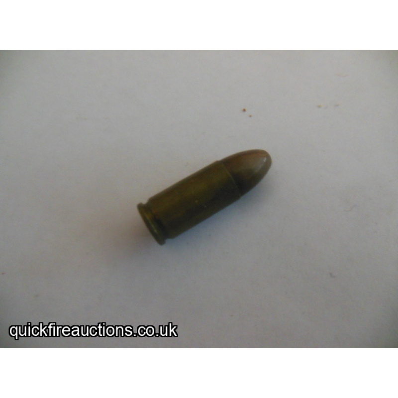 One inert 1943 Crompton Parkinson 9mm cartridge