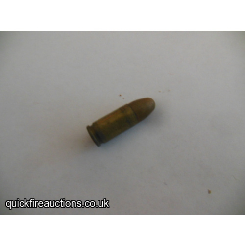 One inert 1983 Radway Green 9mm cartridge