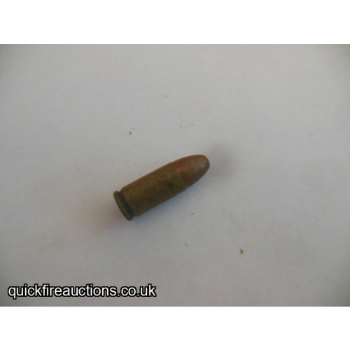 One inert 1944 ROF Hirwaun 9mm cartridge