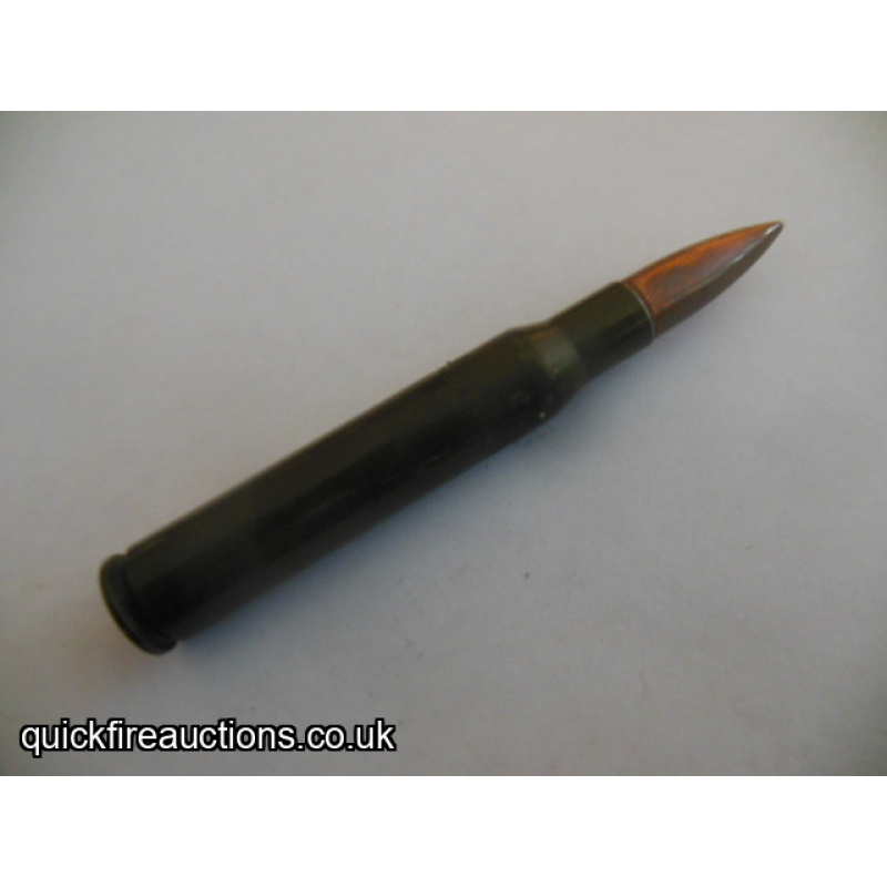 One inert Italian steel case 30-06 cartridge
