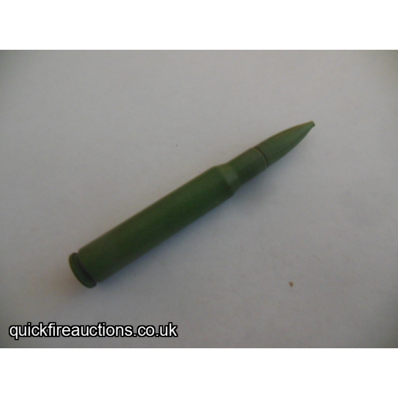 One inert 1954 Frankford Arsenal 30-06 experimental  teflon cartridge
