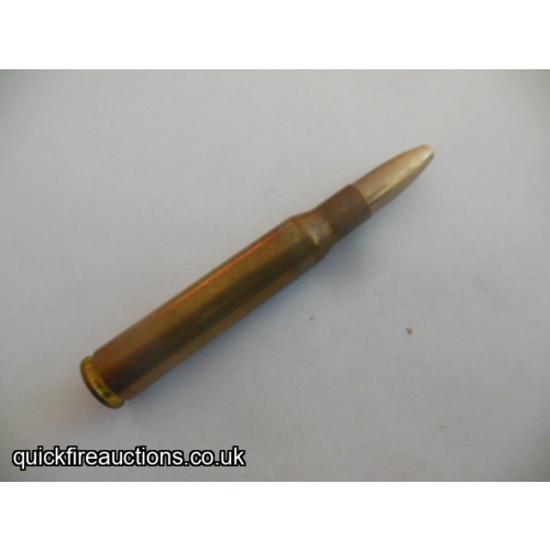 One inert 1954 Danish 7.8 x 63 cartridge