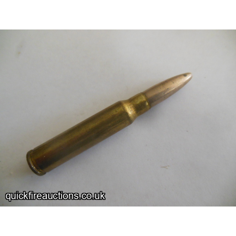 One inert 1939 Italian 7.35 Carcano cartridge