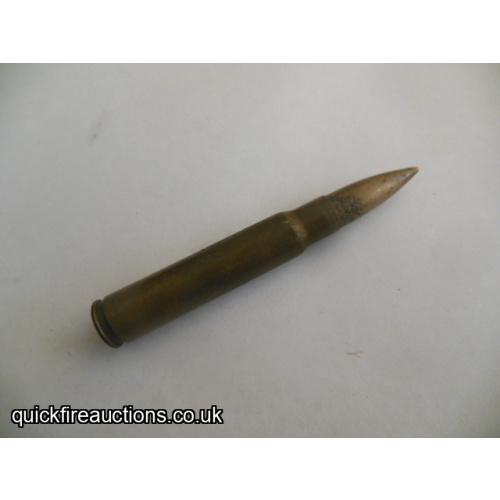 One inert 1915 German 7.92 cartridge