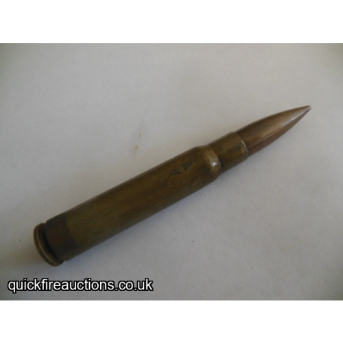 One inert 1918 German 7.92 cartridge
