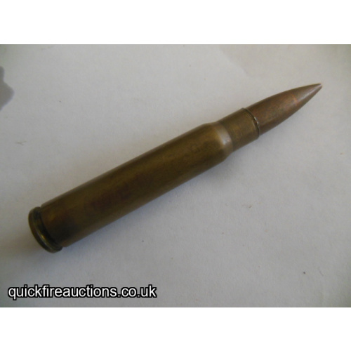 One inert 1942 German 7.92 incendiary cartridge