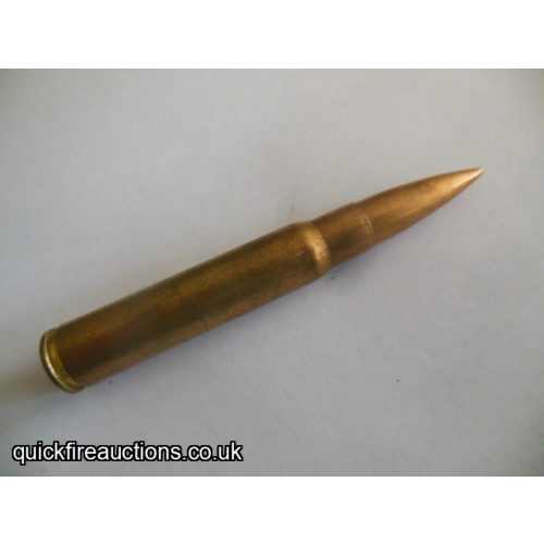 One inert 1943 German 7.92 reduced lead cartridge
