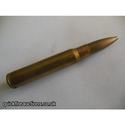 One inert 1938 German 7.92 cartridge