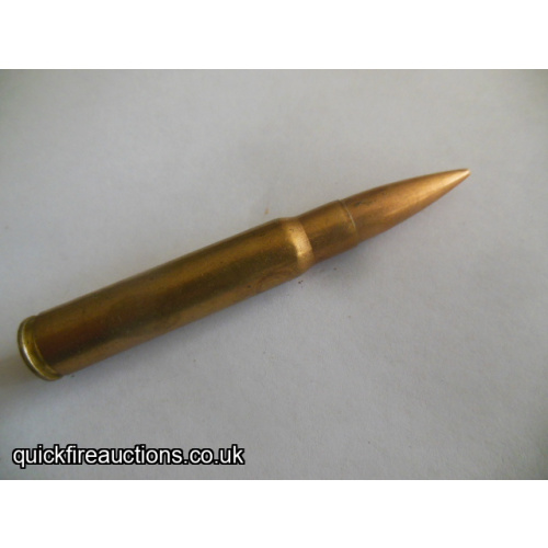 One inert 1943 German 7.92 reduced lead cartridge