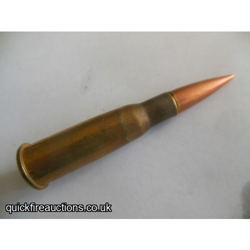 One inert 1939 French 8mm lebel cartridge