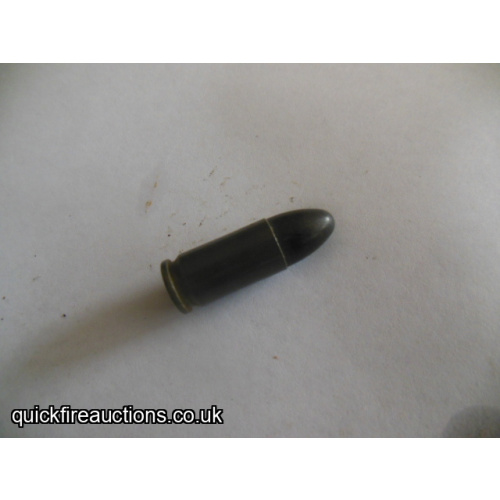 One inert 1942 German 9mm cartridge