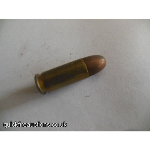 One inert Kynoch 38 acp proof cartridge
