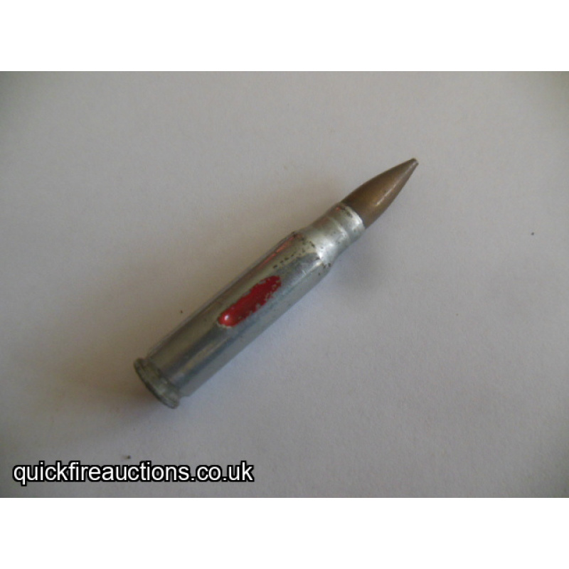 One inert 1962 Radway Green 7.62 L1A2 drill/dummy cartridge