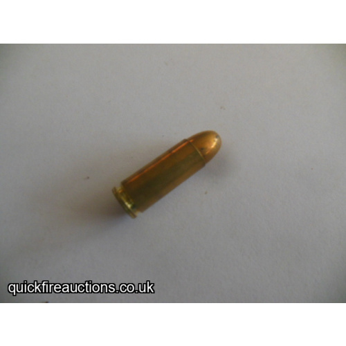 One inert 1947 Argentinian 7.65 Mannlicher pistol cartridge