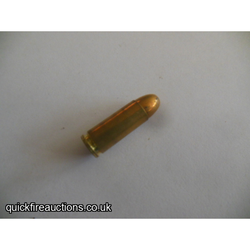 One inert 1947 Argentinian 7.65 Mannlicher pistol cartridge