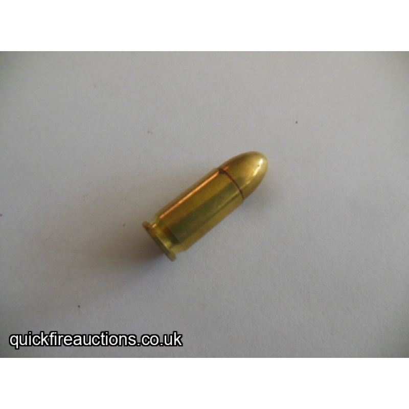 One inert 1974 French 9mm cartridge