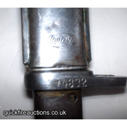 WW1 German M1916 Ersatz Bayonet and Scabbard.