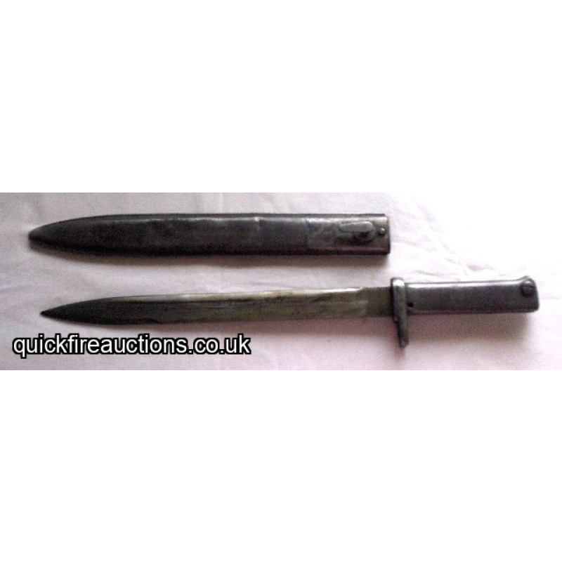 WW1 German M1916 Ersatz Bayonet and Scabbard.
