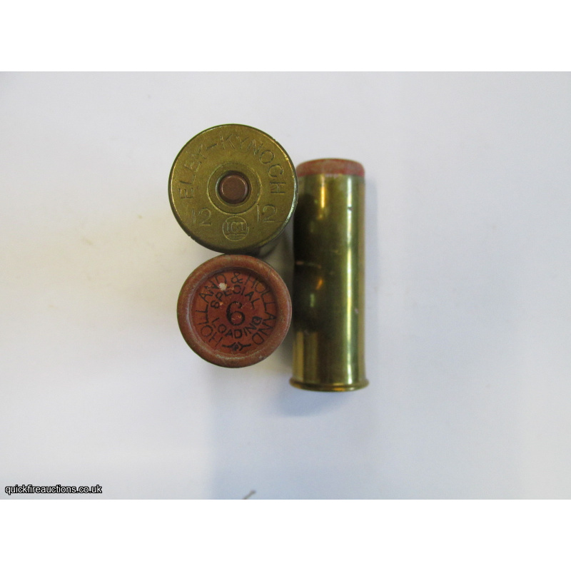 12G TC= HOLLAND & HOLLAND BRASS EJECTOR CARTRIDGE  [INERT]