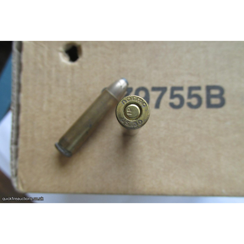 1 X NORMA US 30  NICKEL LEAD TIP  BULLET INERT