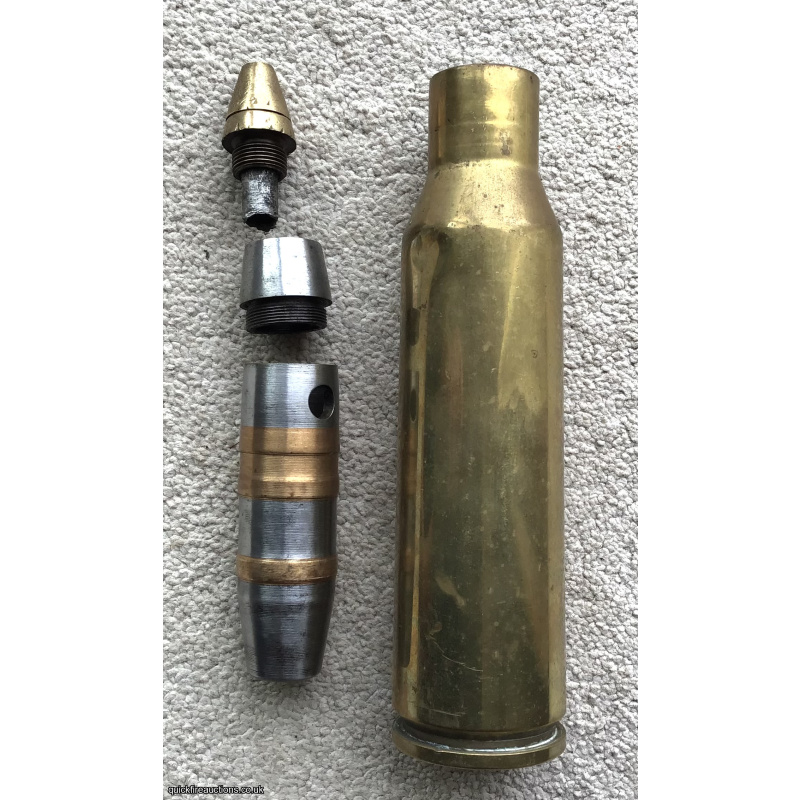 WW2 German  25mm HE for French Hotchkiss A.A gun 1942